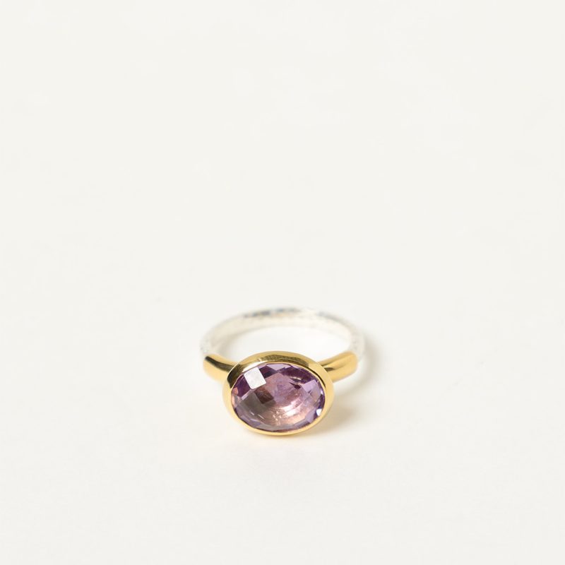 Anello Bicolor con ametista