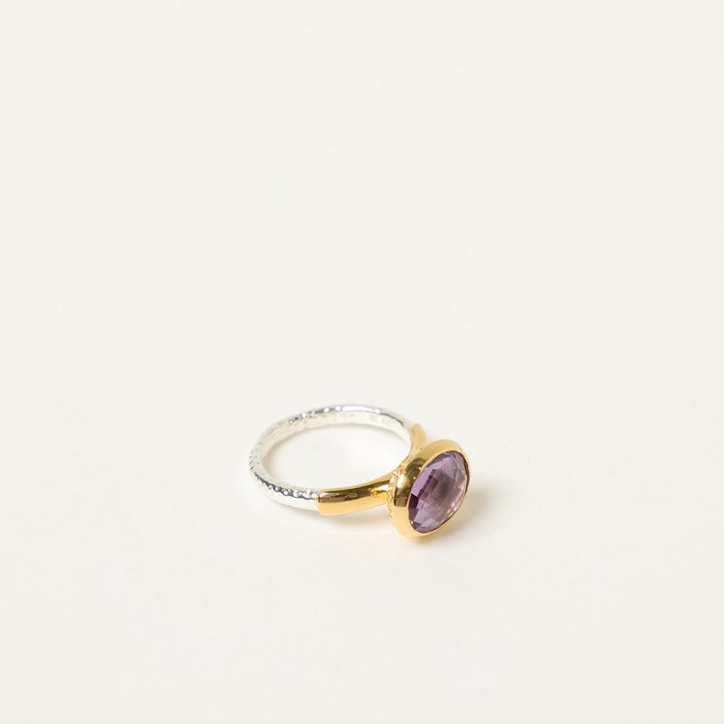 Anello Bicolor con ametista