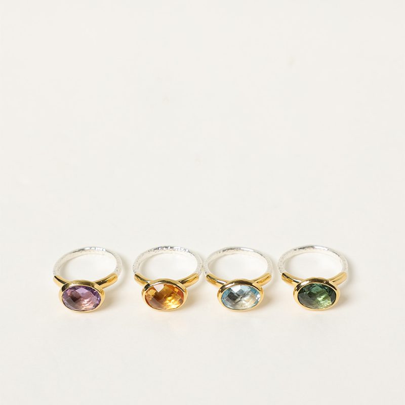 Anello Bicolor con ametista