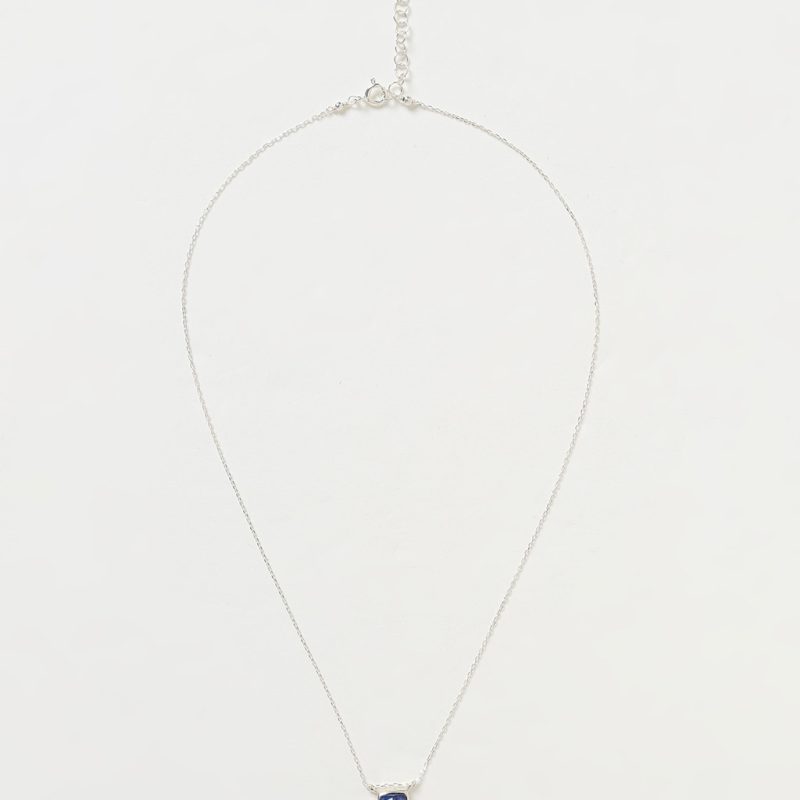 Collana doppia pietra quadrato