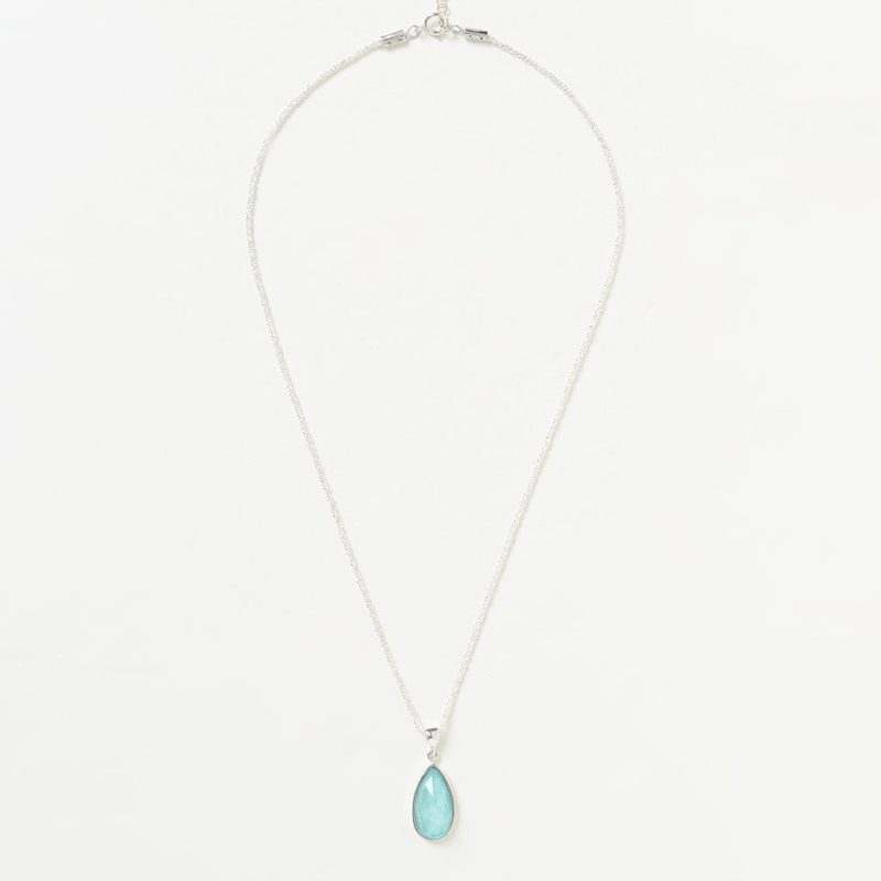 Collana doppia pietra goccia