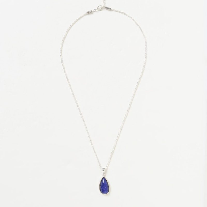 collana drop con doppia pietra