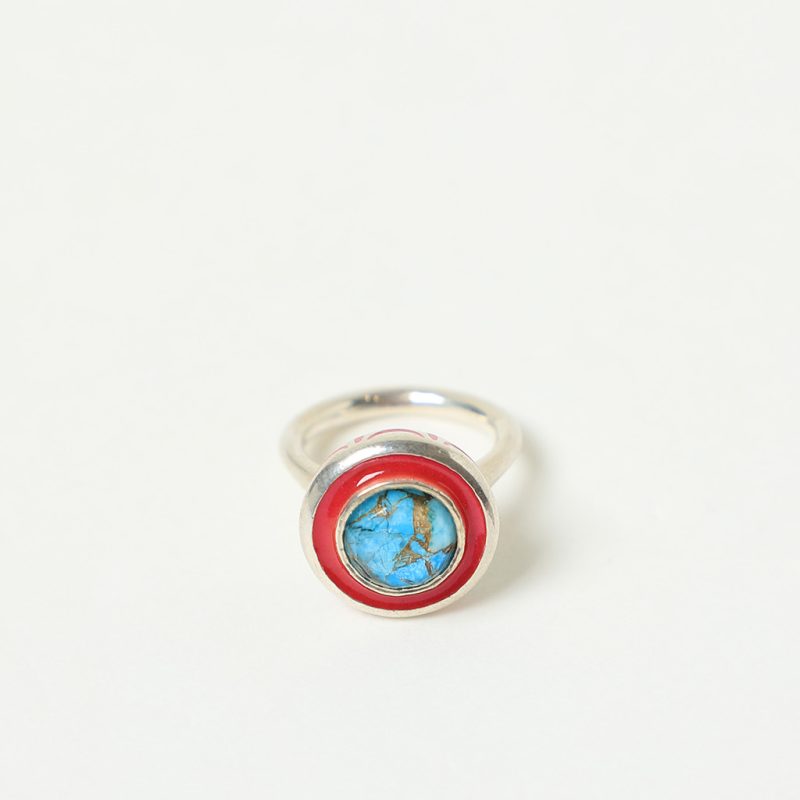 Anello rotondo con smalti