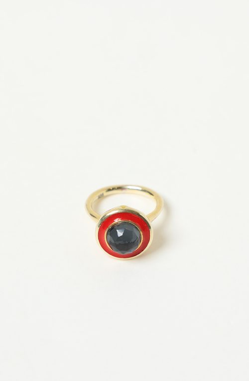 Anello rotondo con smalti