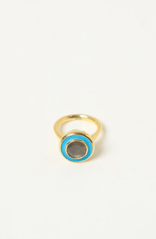 Anello rotondo con smalti