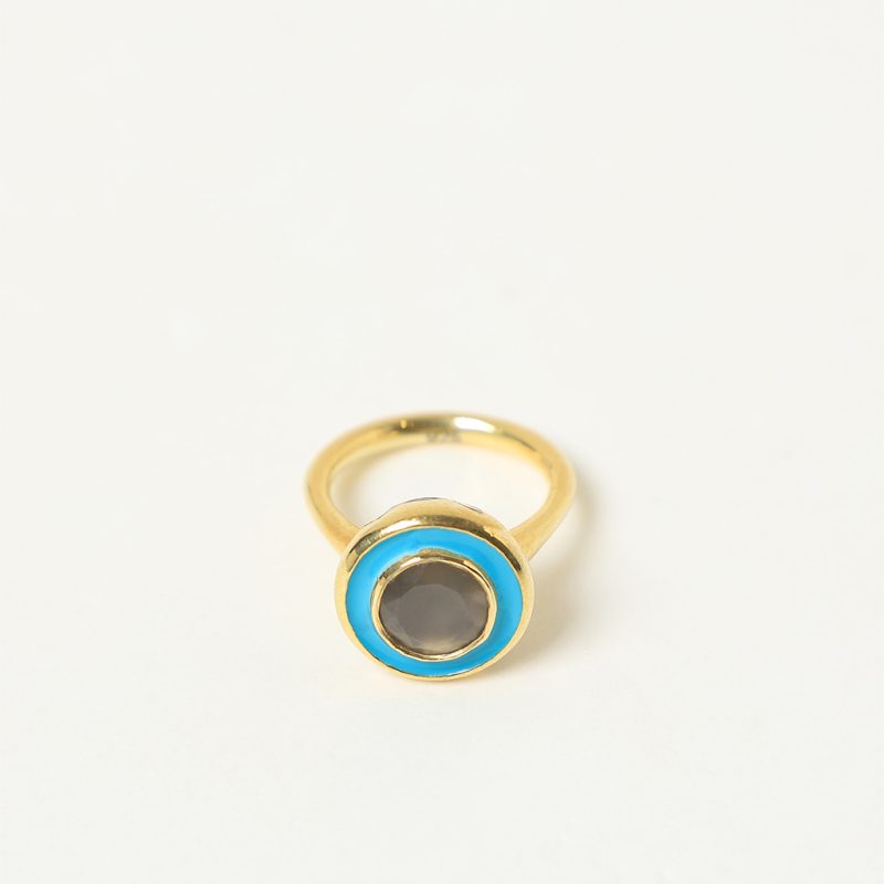 Anello rotondo con smalti