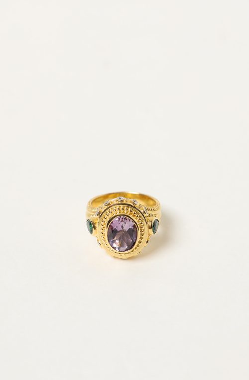 Anello bizantino con ametista