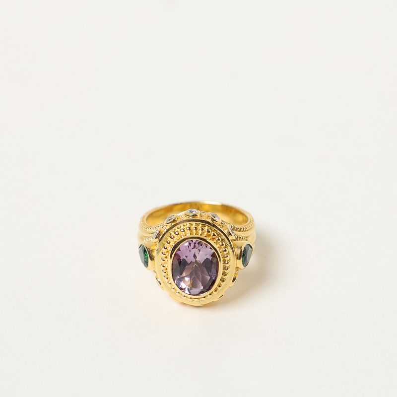 Anello bizantino con ametista
