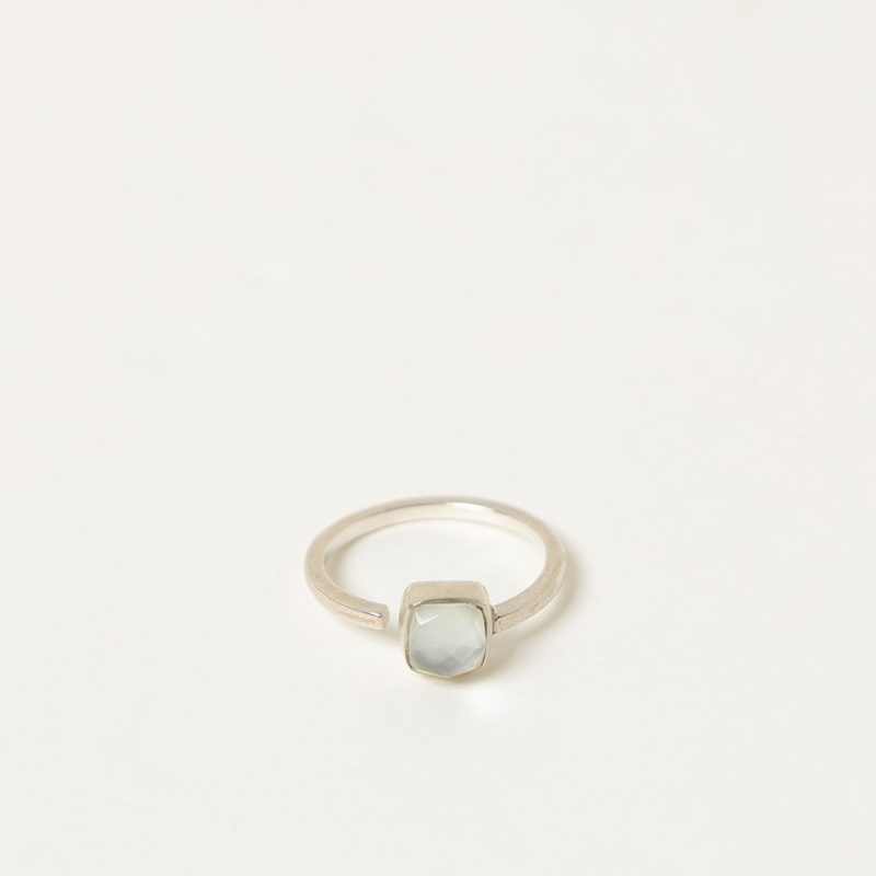Anello aperto con doppia pietra