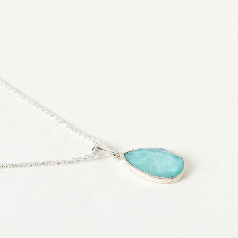 Collana doppia pietra goccia