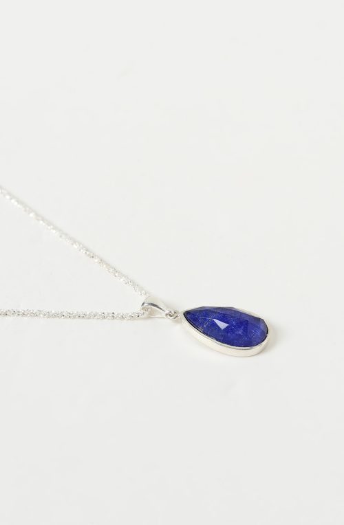 collana drop con doppia pietra